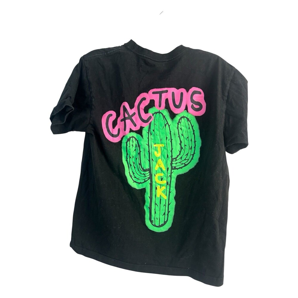 Men’s Cactus Jack T-Shirt Black Green Pink Size Small